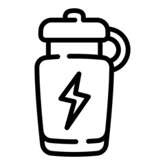 Basketball water bottle icon. Outline Basketball water bottle vector icon for web design isolated on white background