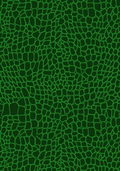 Animal print crocodile green background leather