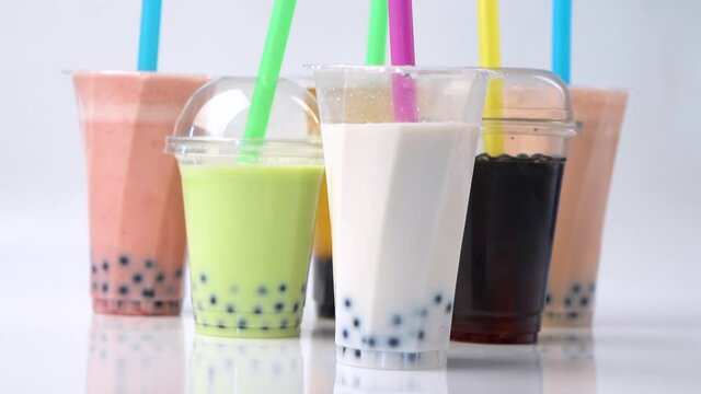 bubble tea on white background

