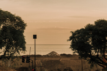 View from the city to the sea