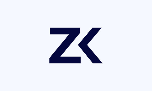 ZK and KZ or Z and K Abstract Letter Mark Logo Template for Business