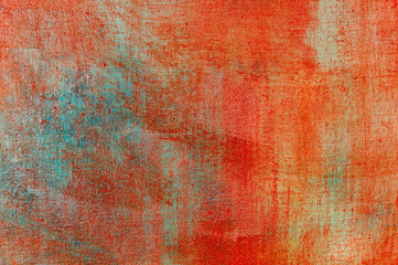 abstract creative background: multicolored blurred spots of colored primer when toning the canvas, temporary object.