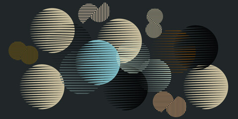 Background with various circles .Modern Design . Elegant poster. Vector geometric textured shapes.