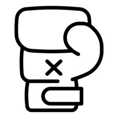 Boxer glove icon. Outline Boxer glove vector icon for web design isolated on white background