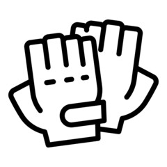 Cycling gloves icon. Outline Cycling gloves vector icon for web design isolated on white background
