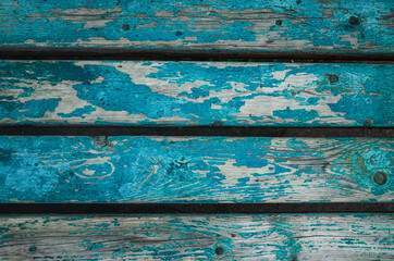Obraz premium Surface of old wood Paint over with white and blue