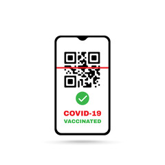 Vaccination passport in smartphone illustration