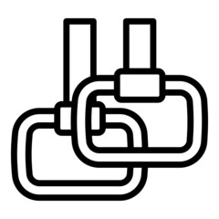 Gymnastics sport rings icon. Outline Gymnastics sport rings vector icon for web design isolated on white background