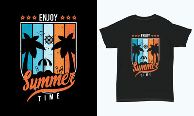 Summer T-shirt Design " Enjoy summer time "
