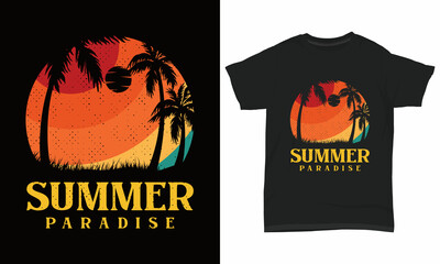 Summer T-shirt Design " Summer paradise "
