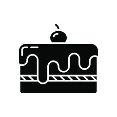 Сake icon vector set. dessert illustration sign collection. sweet symbol or logo.