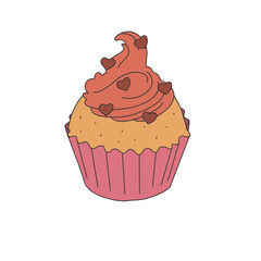 Delicious food dessert cupcake