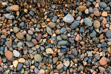 Sand and rocks texture background. Beige nature tones