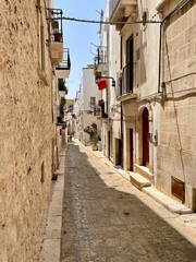 Obraz premium Putignanon Old City Streets and Decorations Puglia Italy