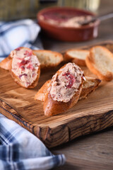 Chicken pate with cranberry jelly