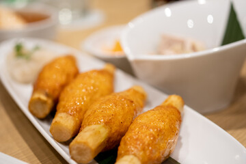 Fried shrimp with sugar cane, Vietnamese food