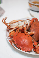 Steamed crabs