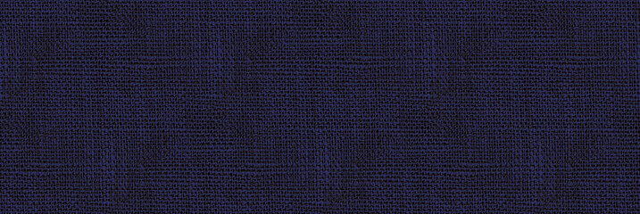 Navy blue canvas or jute texture. Panoramic background.  - obrazy, fototapety, plakaty