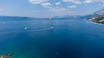 Croatian coast and a city with a beach