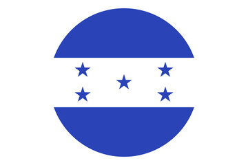Circle flag vector of Honduras on white background.