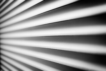 Fototapeta premium Metal shutters at the windows. Close up view