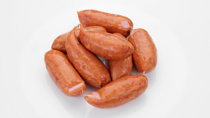 sausages isolated on white background