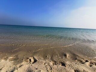 footprints on the beach