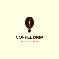 Coffee Drip Solid Color Simple Modern Icon Logo Design Vector