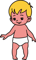 illustration of happy baby