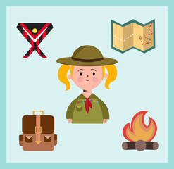 World Scout Scarf Day camping 