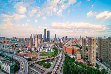 Fototapeta na wymiar View of the city in Shenyang,Liaoning province,China.