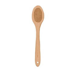 Watercolor illustration wooden spatula, spoon. Hand draw clipart kitchen tools. Pastry shop logo