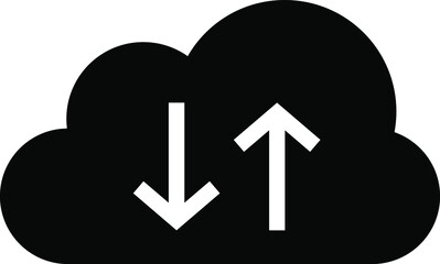 Cloud icon, vector illustration on white backgound