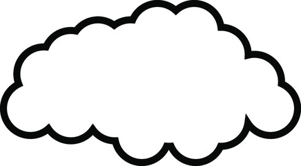Cloud icon, vector illustration on white backgound