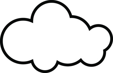 Cloud icon, vector illustration on white backgound