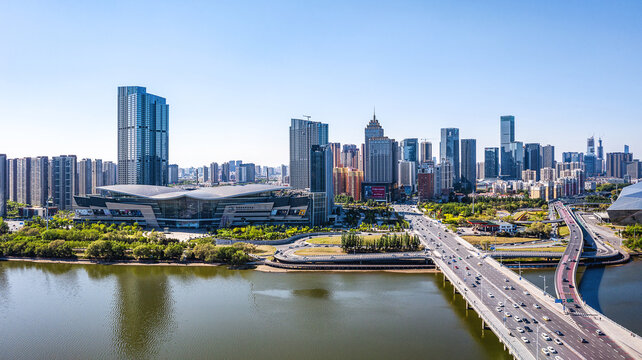 Of Hunhe River in Shenyang City Reflective.