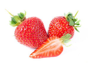strawberry on white background