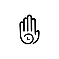 Fototapeta na wymiar hand logo design concept icon template white background vector 