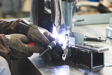 welder working in a factory