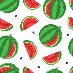 Watermelon  pattern. Vector