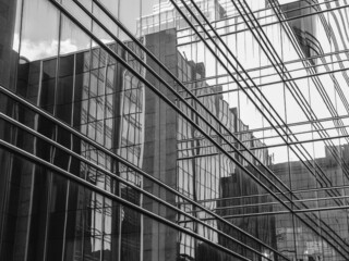 Obraz premium Reflecting glass buildings