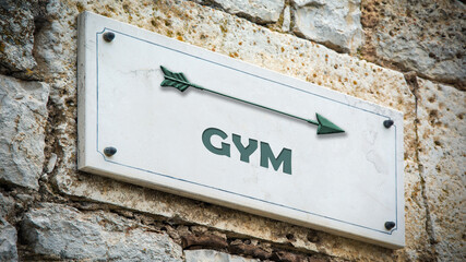 Street Sign to Gym