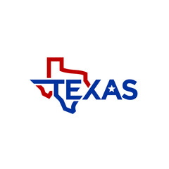 Texas logo design. Lone Star and Texas Map Symbol. Lonestar Vector Illustration.