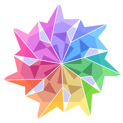 Abstract geometric rainbow symbol polygon-7d1