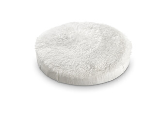 White polishing cushion on white background