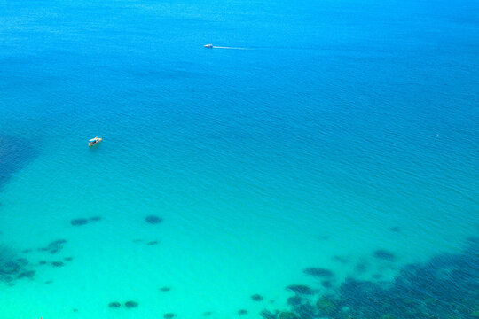 Blue sea, mountains, seascape, beach, blue lagoon. Crimea, Cape Phiolent © Alex