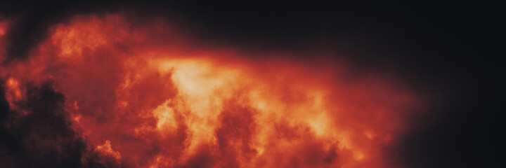 The red sky background looked like smoke and fire. bomb Violent.