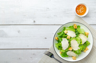 Caesar Salad green vegetable and Black Pepper Chicken Breast