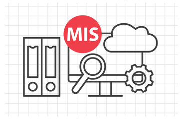 MIS (Management Information System) business concept - vector illustration