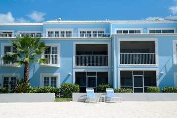 Grand Cayman Island Blue Color Beach Chairs